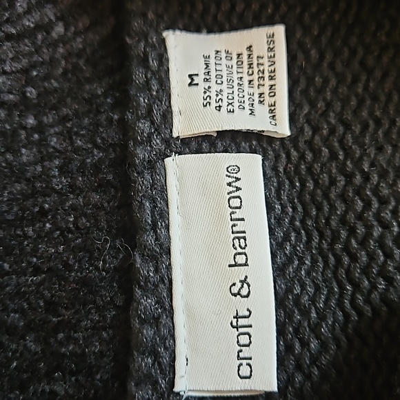 Croft & Barrow Zip Front Ramie/Cotton Blend Christmas Sweater - Picture 5 of 12